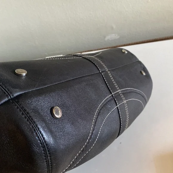 Coach purse handbag black 13"×10" with wallet - Picture 14 of 16